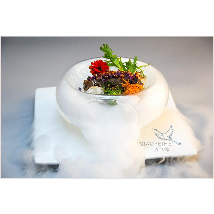 ガラス皿 20センチ ドライアイス演出】大皿パスタ皿 業務用 海鮮 皿