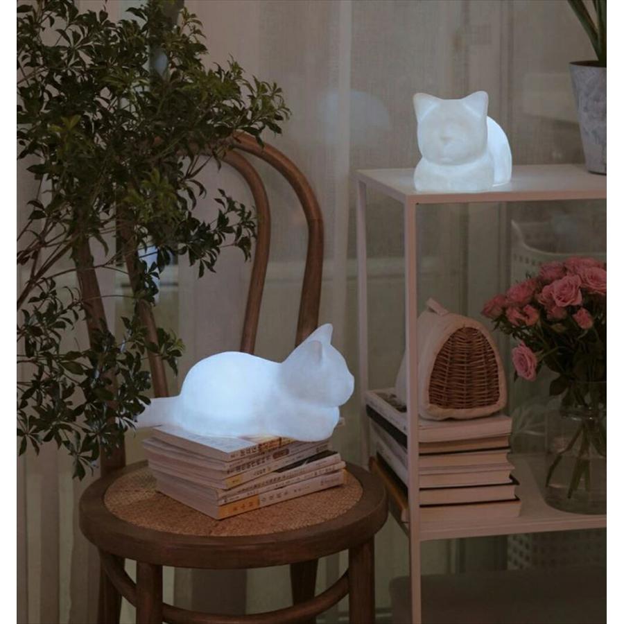眠る猫 光る猫の置物】ねこ ネコ 猫 インテリアライト かわいい LED