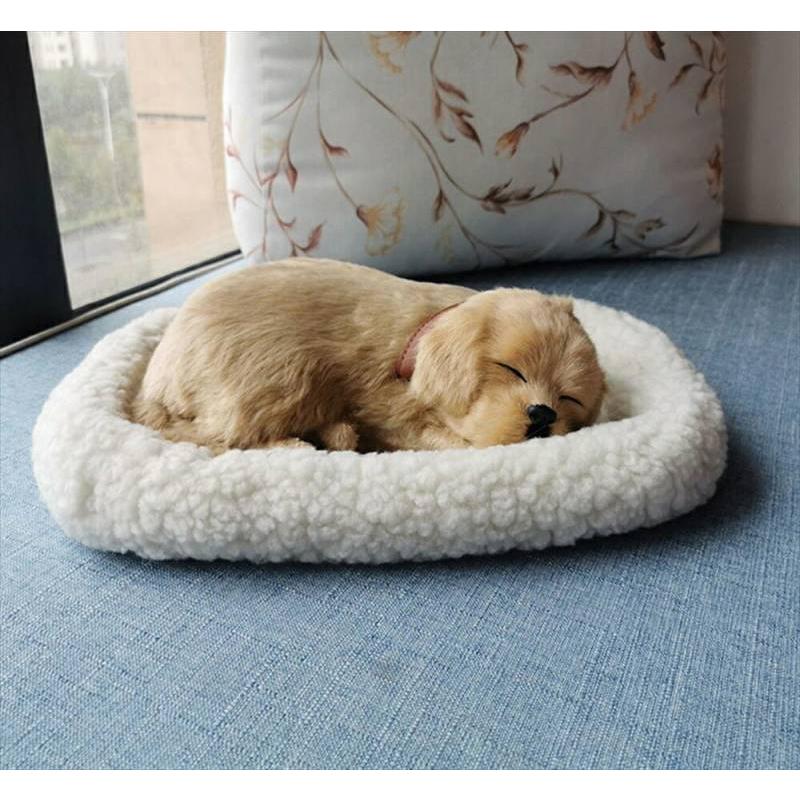 呼吸して眠るリアルな犬のぬいぐるみ】 ぬいぐるみ リアル 子犬 犬