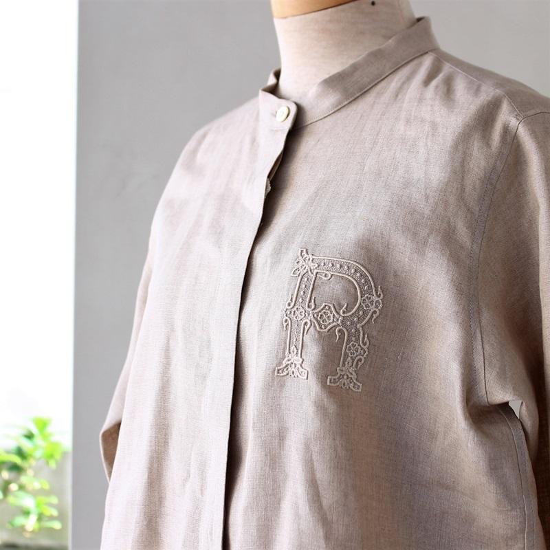 20% SALE】 R&D.M.Co- オールドマンズテーラー 刺繍スタンドカラーシャツ