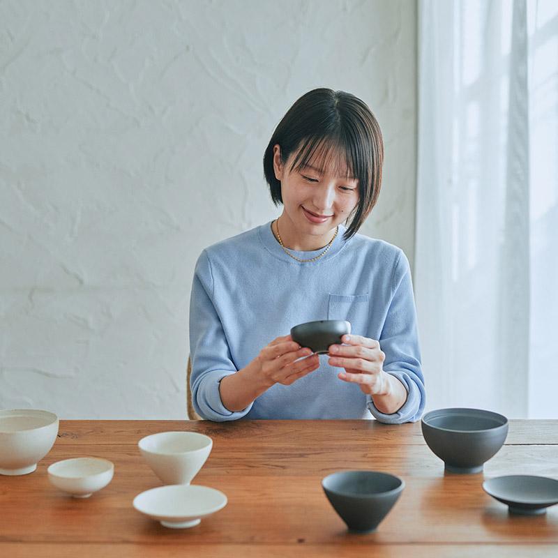 長谷川あかりさんコラボ／ よりそう入れ子碗 4点セット（汁碗・茶碗