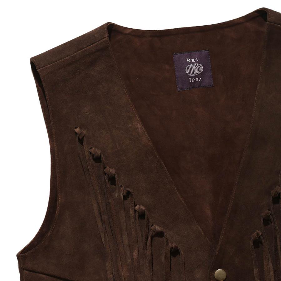Res Ipsa / Fringed Suede Vestの画像