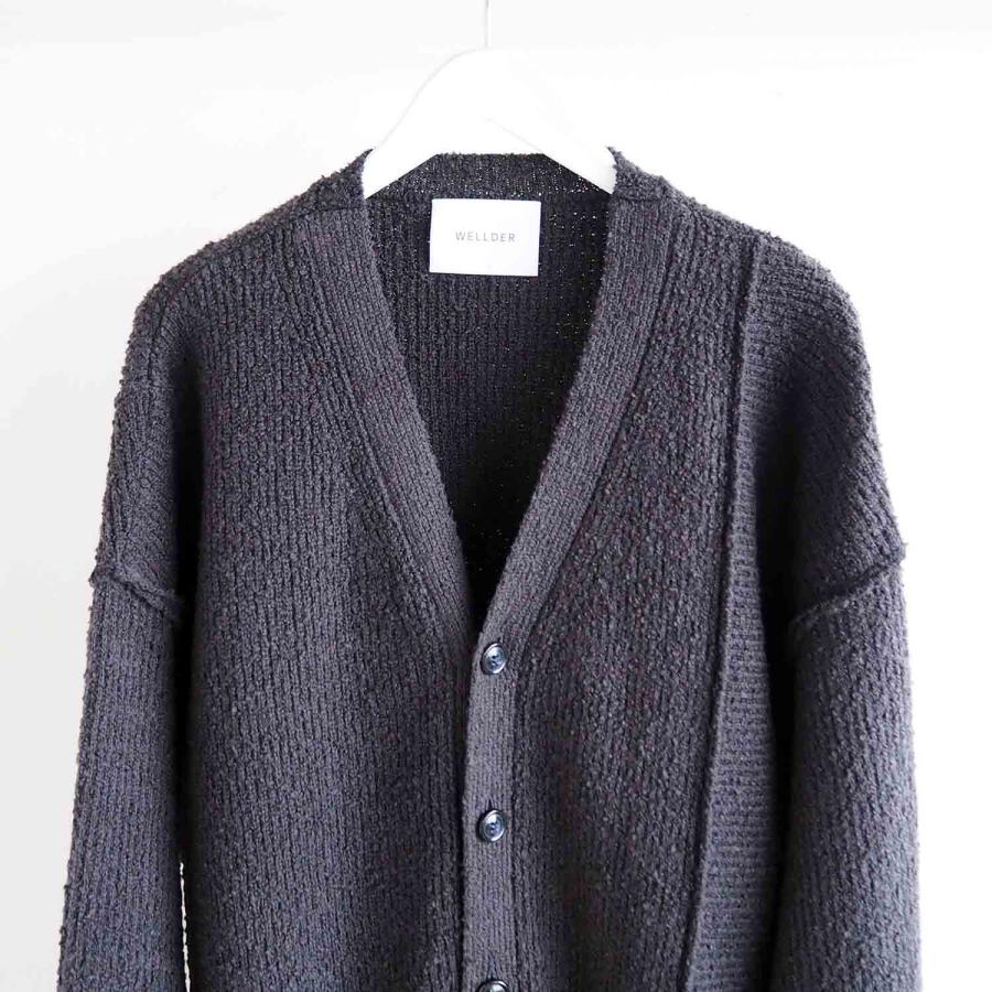 WELLDER ウェルダー Asymmetry Cardigan アシンメトリーカーディガン ブラック｜itempost｜11