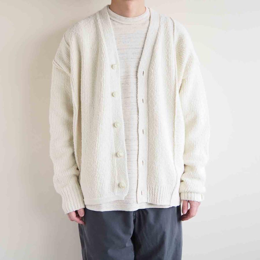 WELLDER ウェルダー Asymmetry Cardigan アシンメトリーカーディガン アイボリー｜itempost｜03