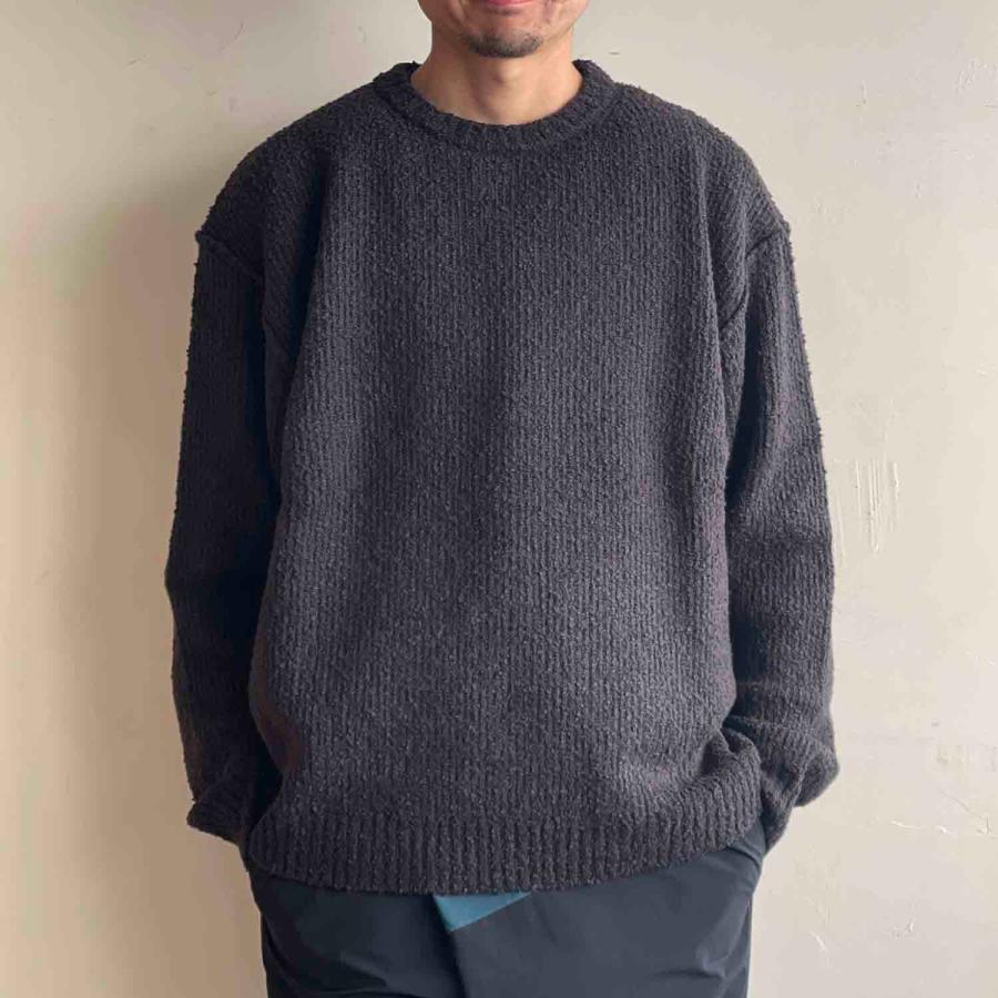 WELLDER ウェルダー Crew Neck Knit クルーネックニット ブラック｜itempost｜03