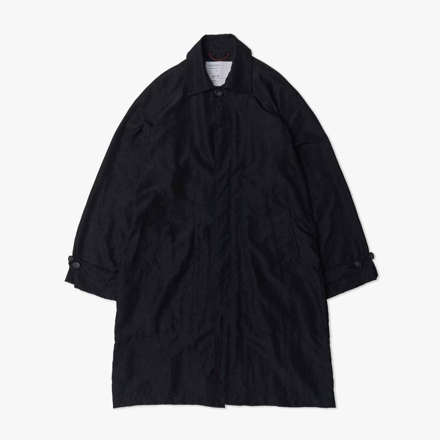 UNTRACE アントレース _139 ラグランステンカラーコート BLACKの画像