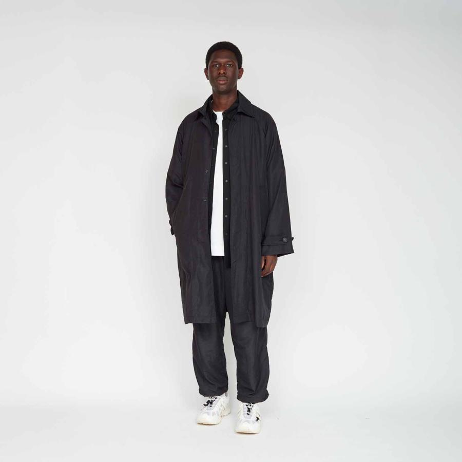 UNTRACE アントレース _139 ラグランステンカラーコート BLACK