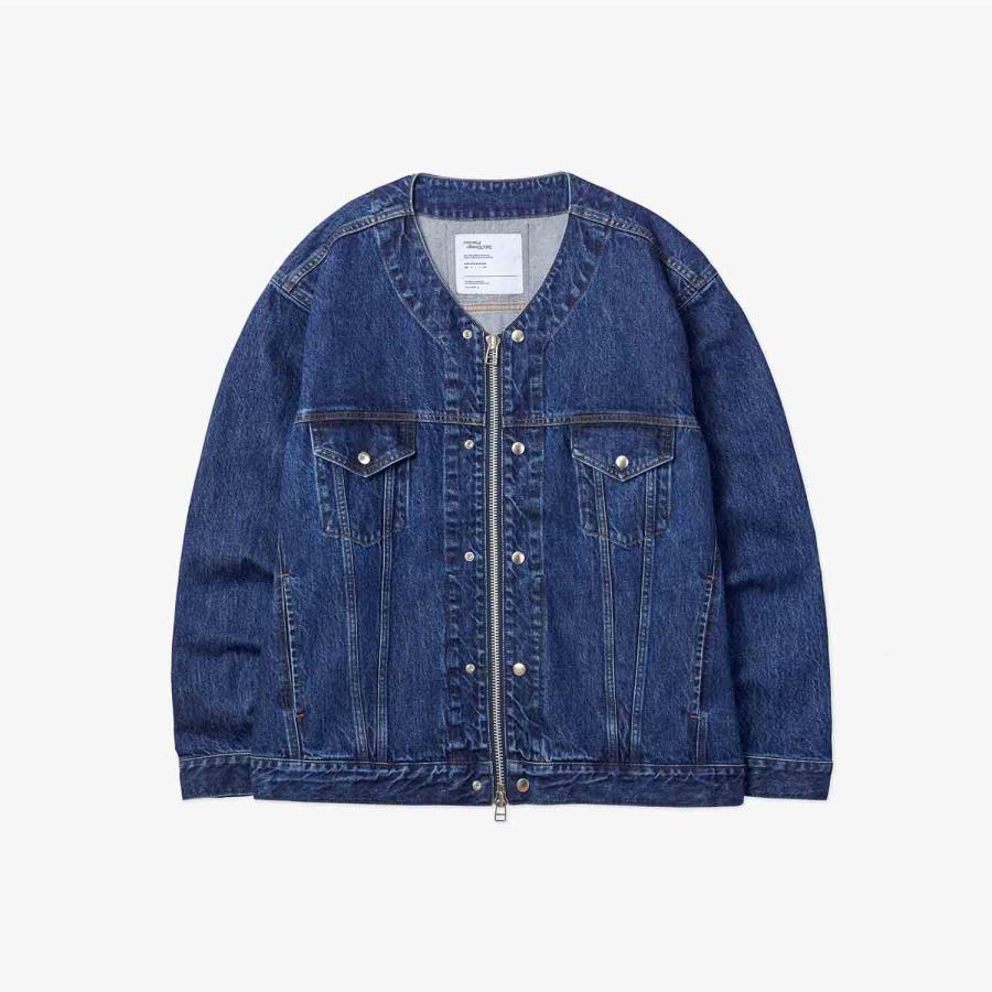 UNTRACE アントレース _234(INDIGO) ノーカラーデニムジャケット