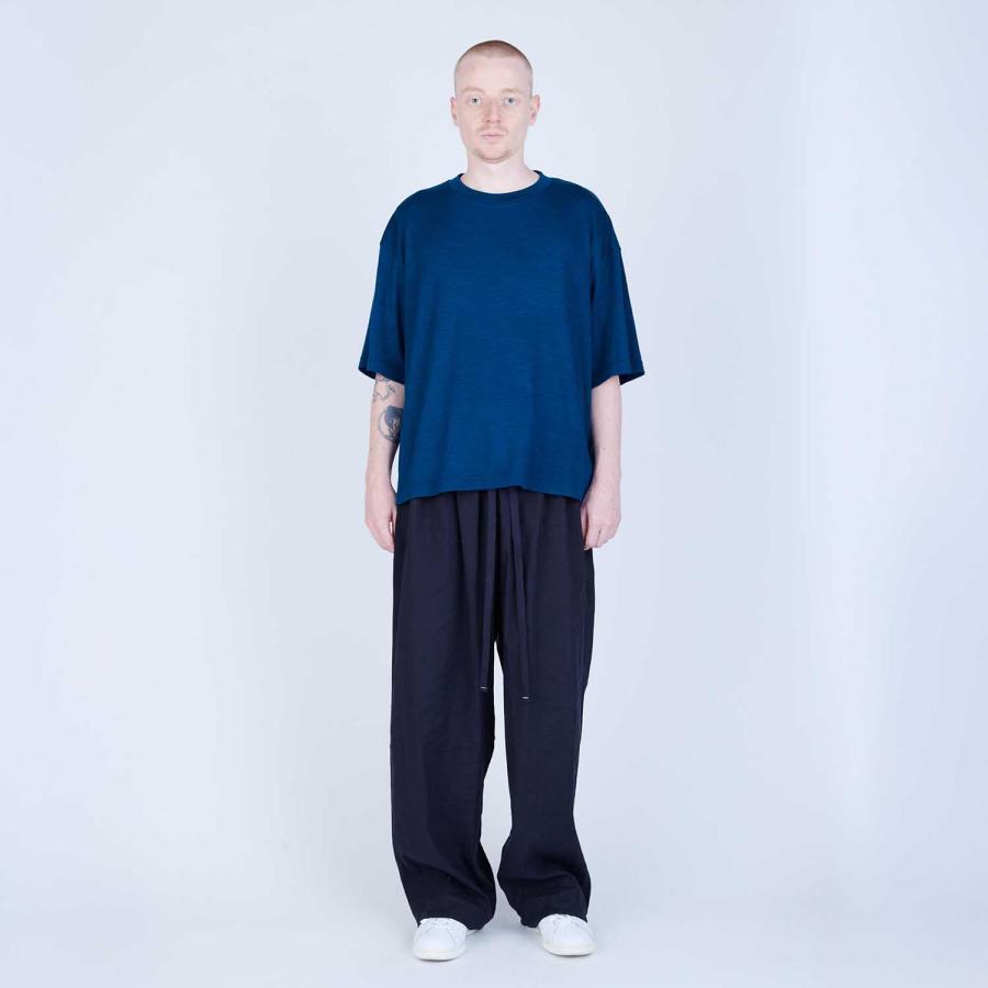 UNTRACE アントレース _260 ボックスシルエットウールTシャツ BLUE