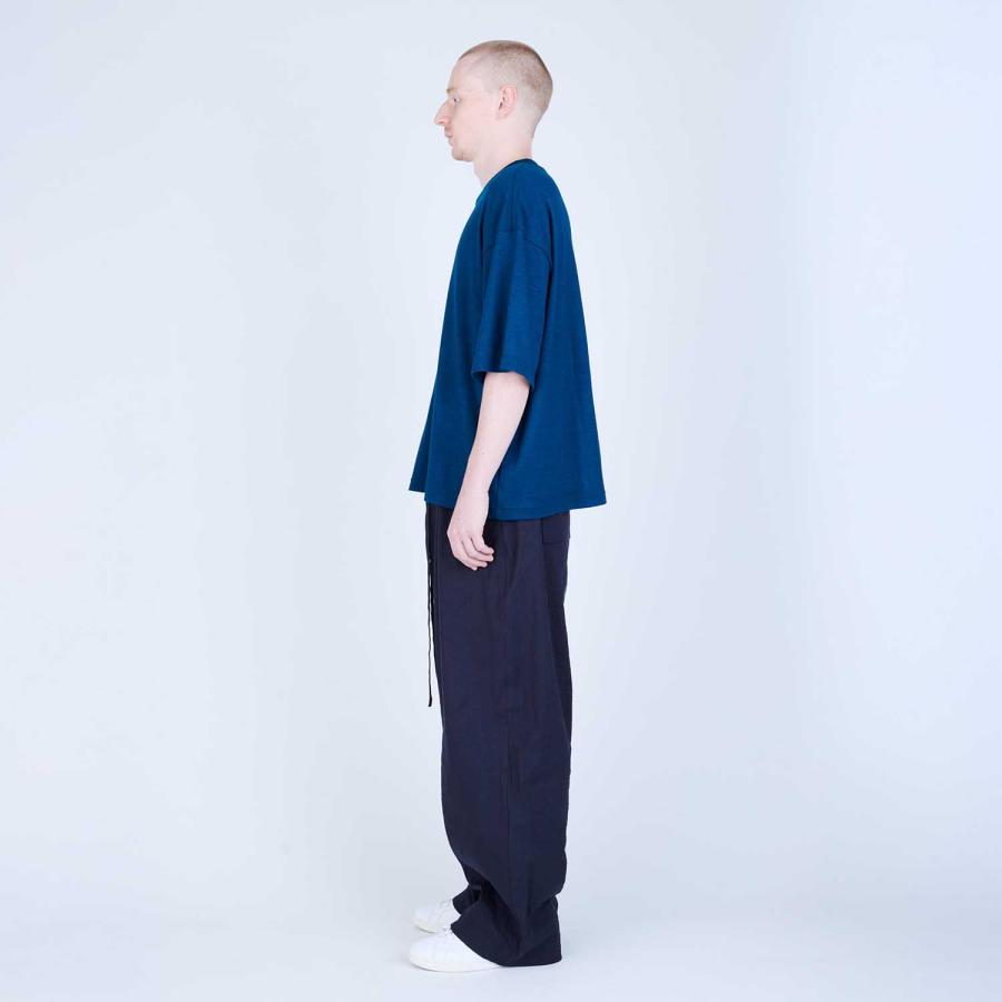 UNTRACE アントレース _260 ボックスシルエットウールTシャツ BLUE