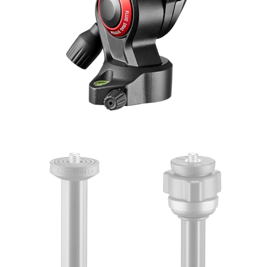 Manfrotto 小型フルードビデオ雲台 40mm フラットベース MVH400AHの画像