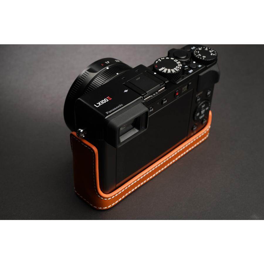 TP Original Panasonic LUMIX LX100II 用 ボディーハーフケース オレンジ｜itempost｜14