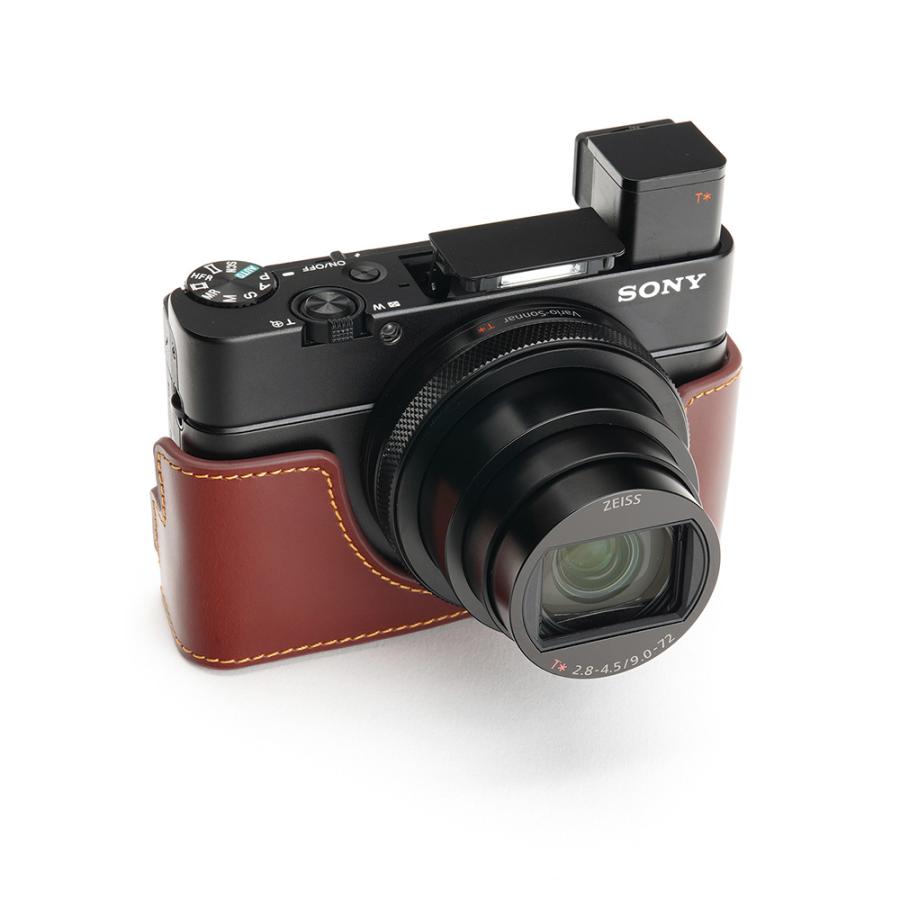 TP Original SONY RX100VII （DSC-RX100M7） 用 ボディーハーフケース オイルブラウン｜itempost｜05