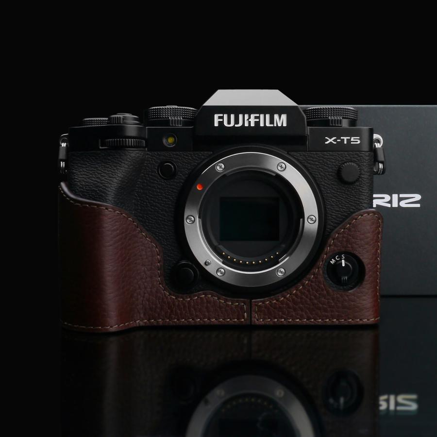 GARIZ FUJIFILM X-T5用 本革カメラケース XS-CHXT5BR ブラウン｜itempost｜03