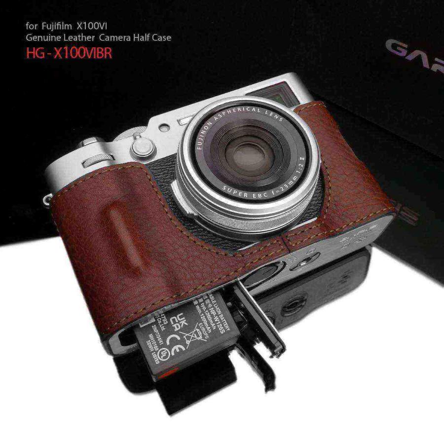 GARIZ FUJIFILM X100VI用 本革カメラケース HG-X100VIBR ブラウン