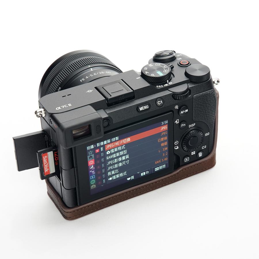 TP Original SONY α7C II /α7 CR用 ボディーハーフケース ダーク