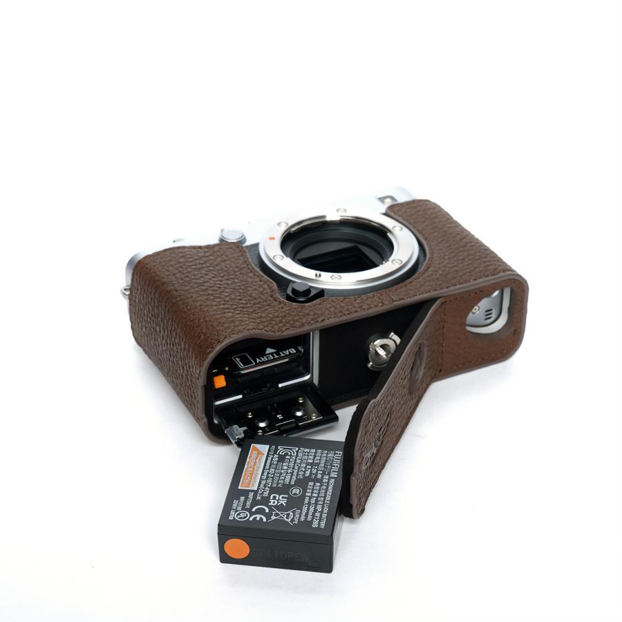 TP Original FUJIFILM X-E5 用 ボディーハーフケース ダークブラウン
