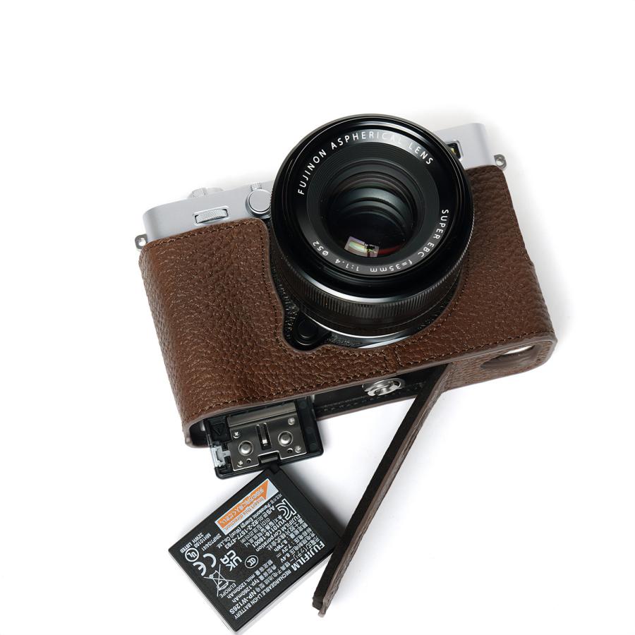 TP Original FUJIFILM X-E5 用 ボディーハーフケース ダークブラウン