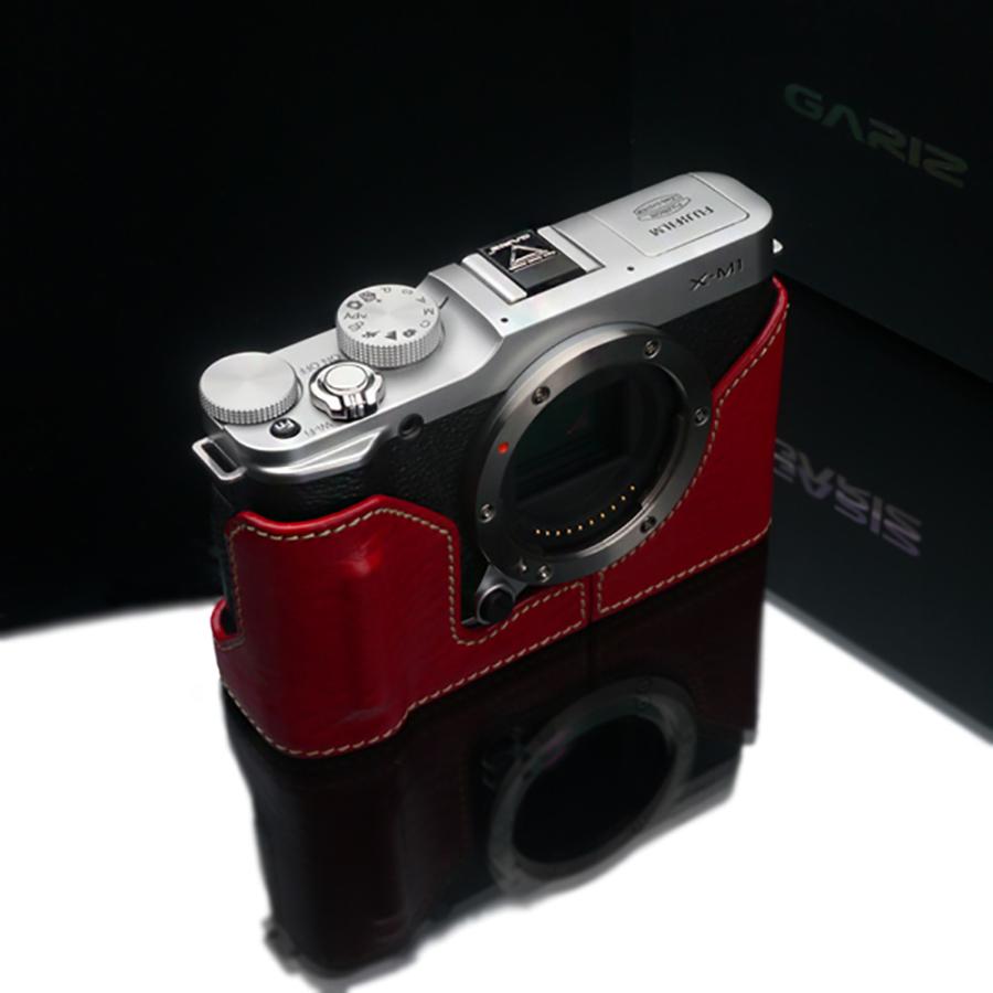 GARIZ FUJIFILM X-M1用 本革カメラケース HG-XM1R レッド : shopooo by