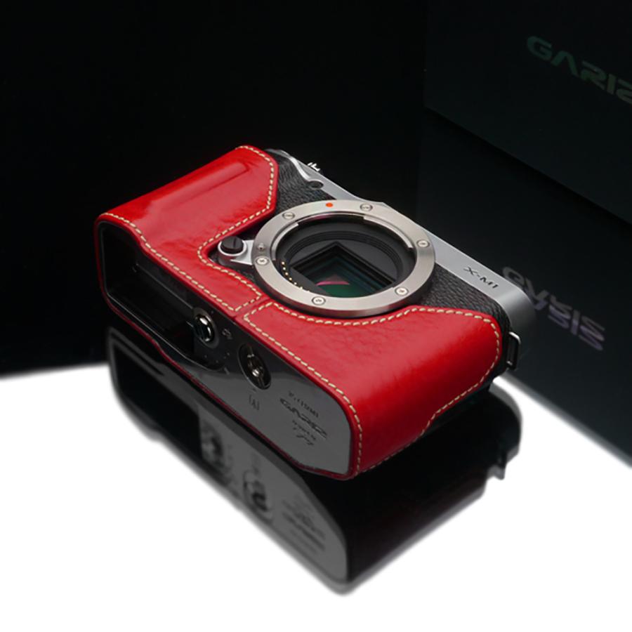 GARIZ FUJIFILM X-M1用 本革カメラケース HG-XM1R レッド : shopooo by