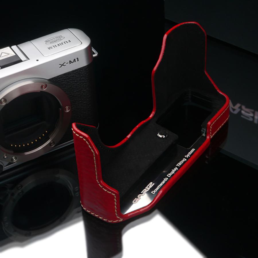 GARIZ FUJIFILM X-M1用 本革カメラケース HG-XM1R レッド : shopooo by