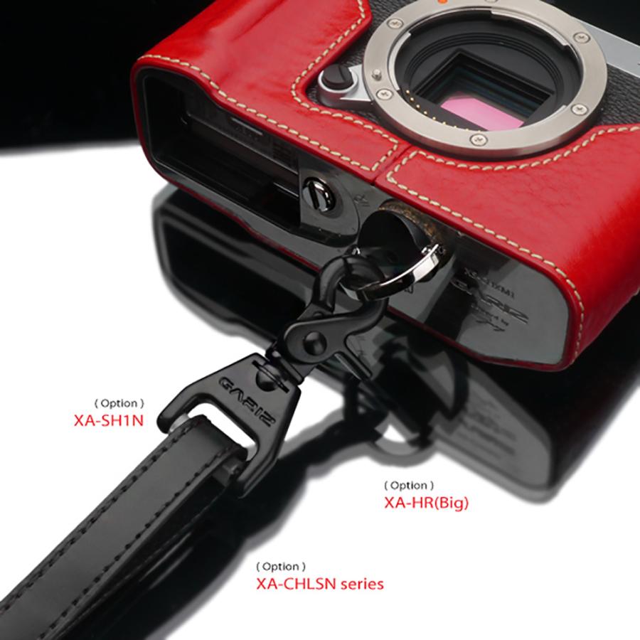 GARIZ FUJIFILM X-M1用 本革カメラケース HG-XM1R レッド : shopooo by