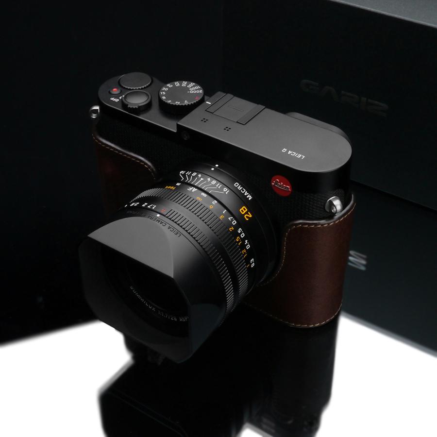 GARIZ Leica Q（Typ116）/Q-P用 本革カメラケース BL-LCQBR ブラウン