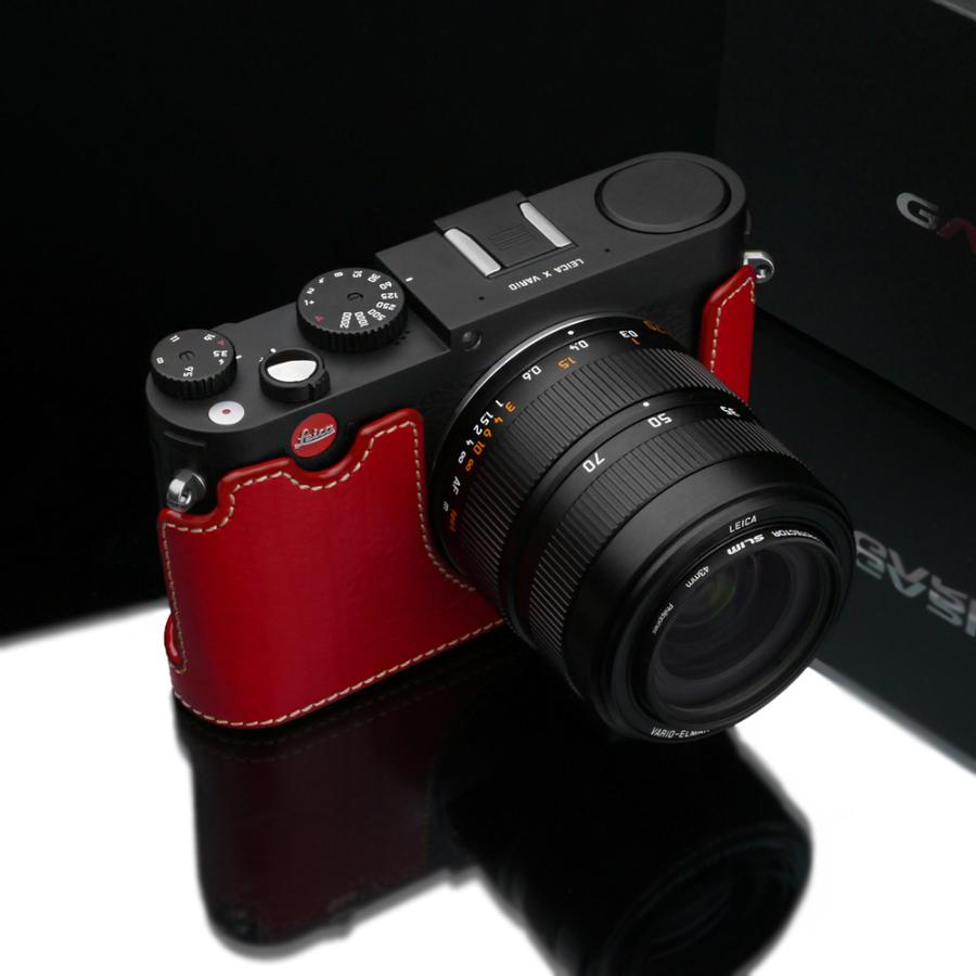 GARIZ Leica X（Typ113）/X-Vario用 本革カメラケース BL-LCXVR レッド