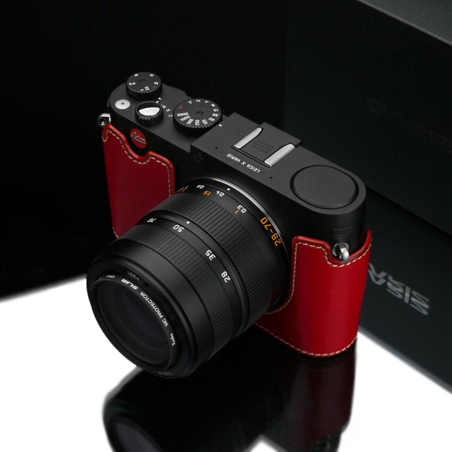 GARIZ Leica X（Typ113）/X-Vario用 本革カメラケース BL-LCXVR レッド