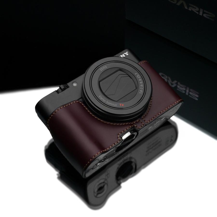 GARIZ SONY DSC-RX100 M5/M4/M3用 本革カメラケース XS-RX100BR
