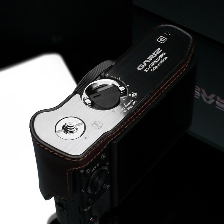 GARIZ SONY DSC-RX100 M5/M4/M3用 本革カメラケース XS-RX100BR