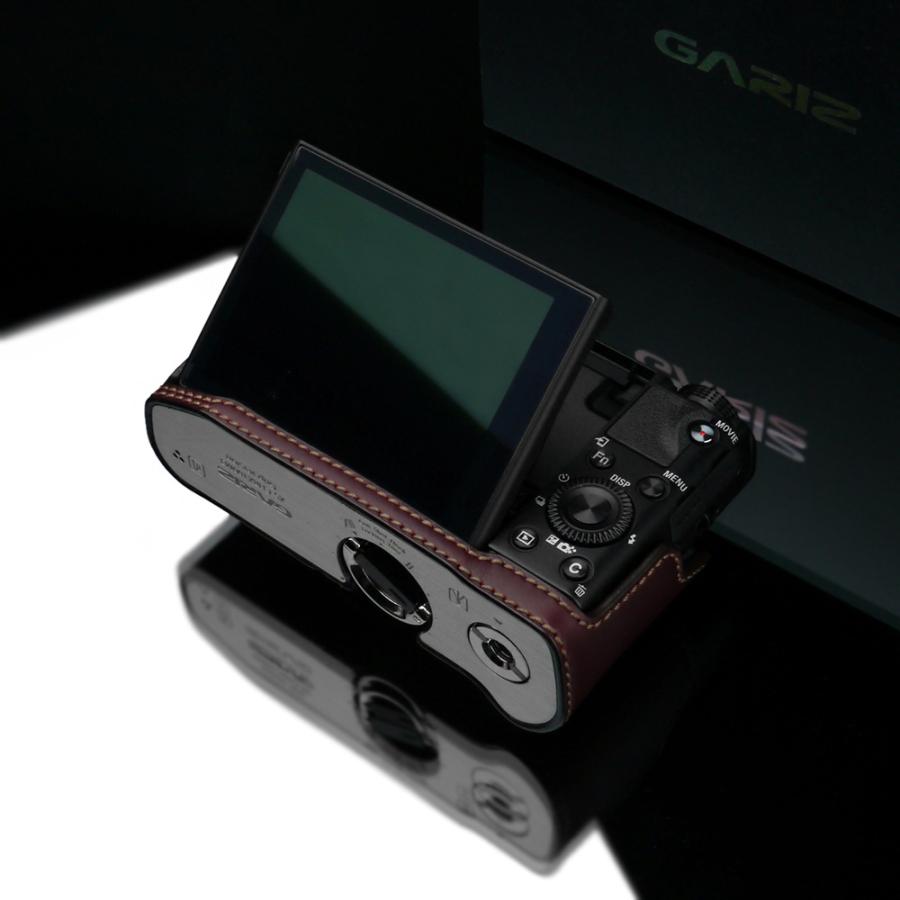 GARIZ SONY DSC-RX100 M5/M4/M3用 本革カメラケース XS-RX100BR