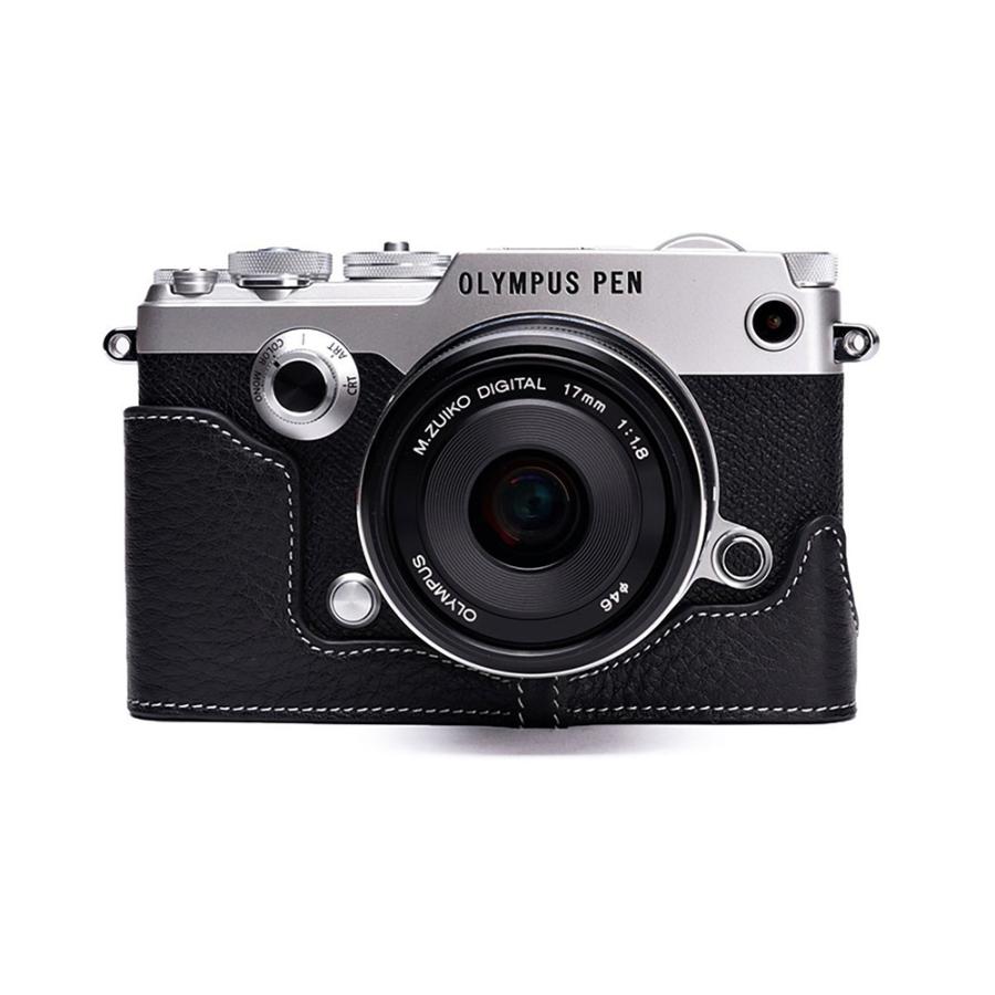TP Original OLYMPUS PEN-F用 ボディーハーフケース ブラック