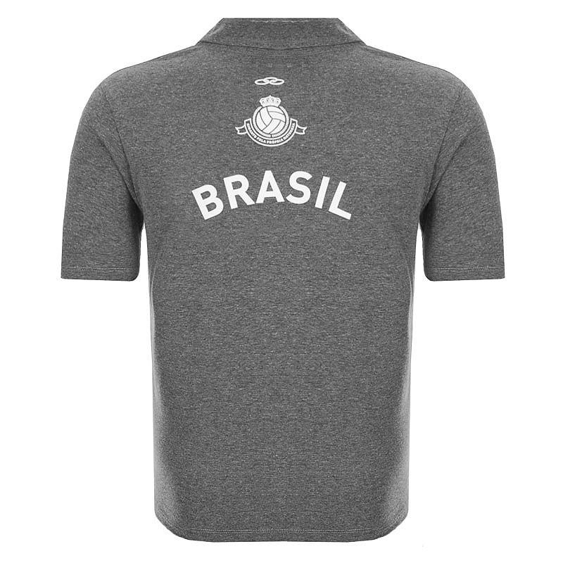 バレーボールブラジル代表襟付きTシャツ【公式ウエア】グレー