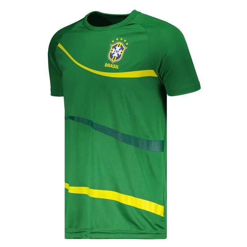 うのにもお得な情報満載！ ブラジル代表 エンブレム付きウェーブデザインTシャツ CBF グリーン  rsjd-surakarta.jatengprov.go.id