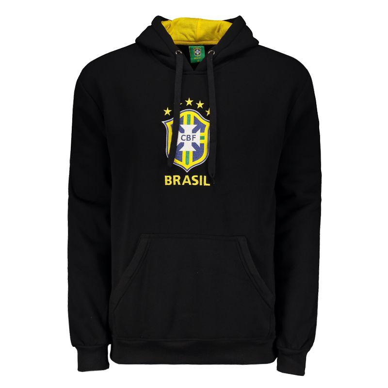 サッカーブラジル代表公式エンブレム刺繍パーカー【CBF】裏起毛
