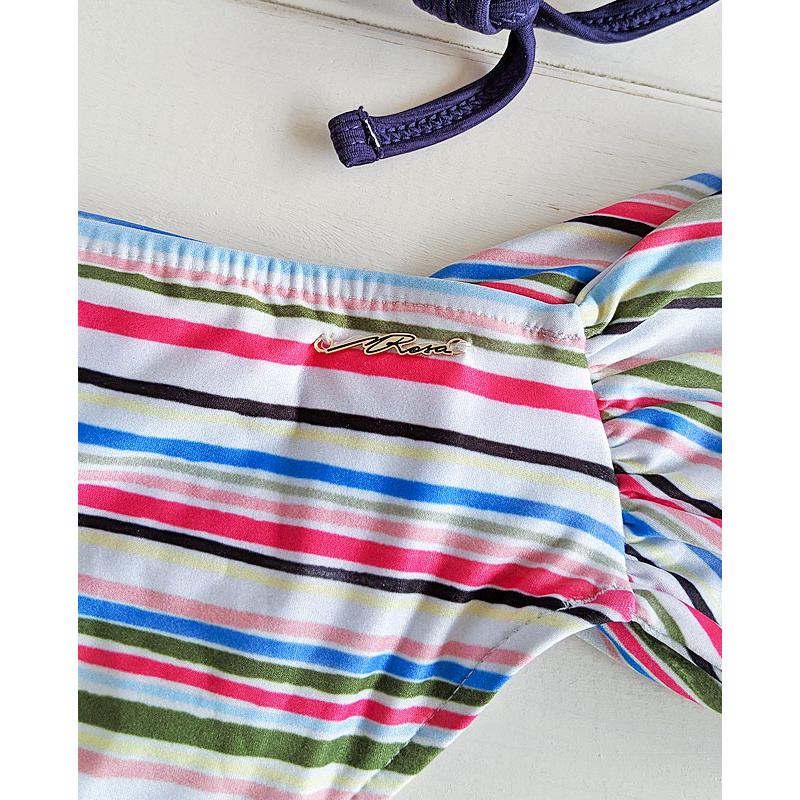 【Morena Rosa】フロントクロスライトボーダー水着 ワイヤー入り_6