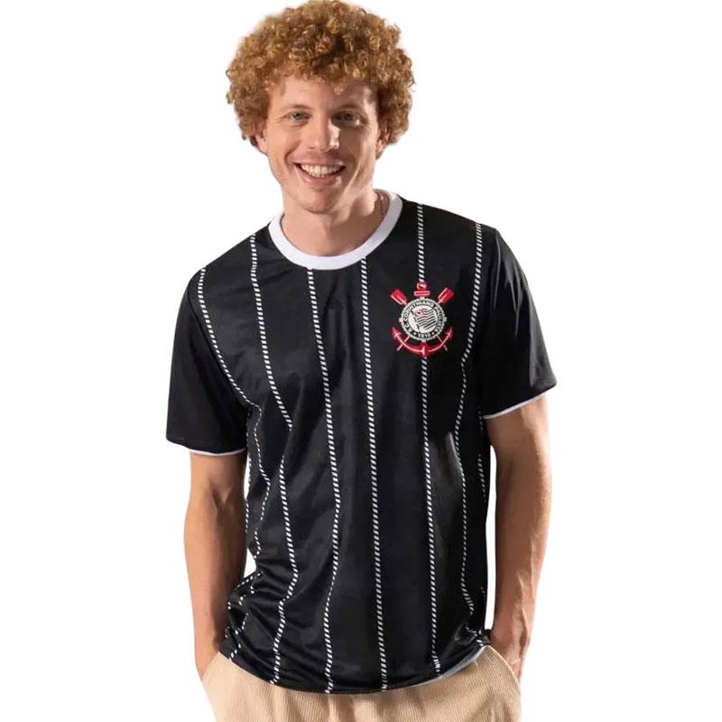 コリンチャンス　シャツ　Corinthians コリンチャンス公式速乾デザインTシャツ CORINTHIANS ブラック
