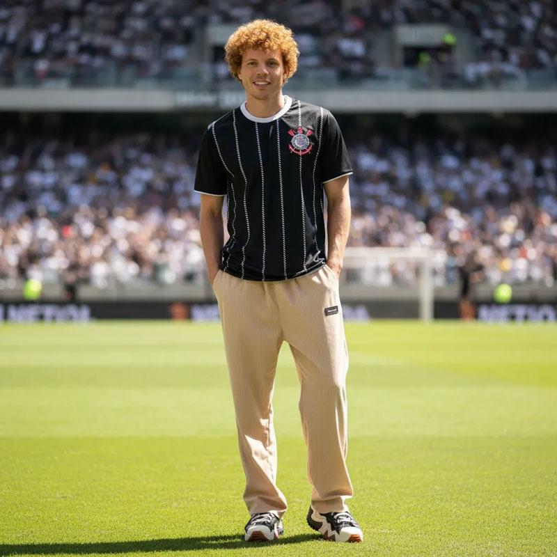 コリンチャンス公式速乾デザインTシャツ CORINTHIANS ブラック