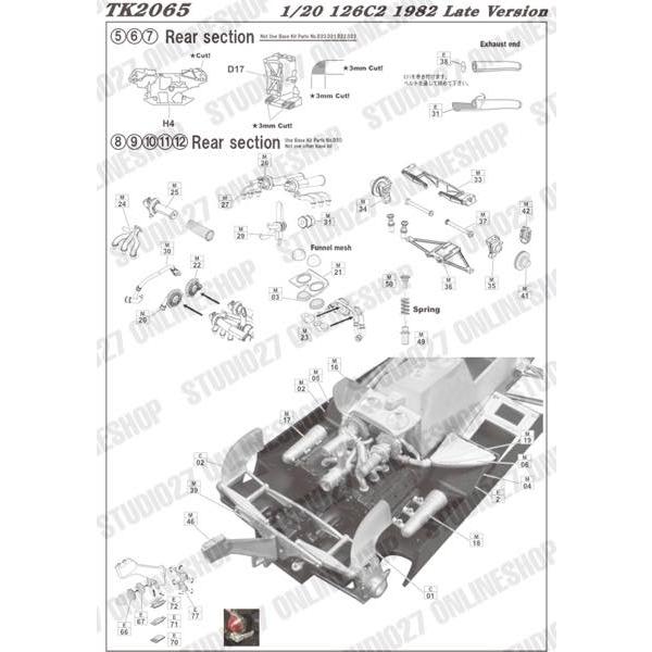 1/20 126C2 late season CONVERSION KIT STUDIO27 【Conversion Kit
