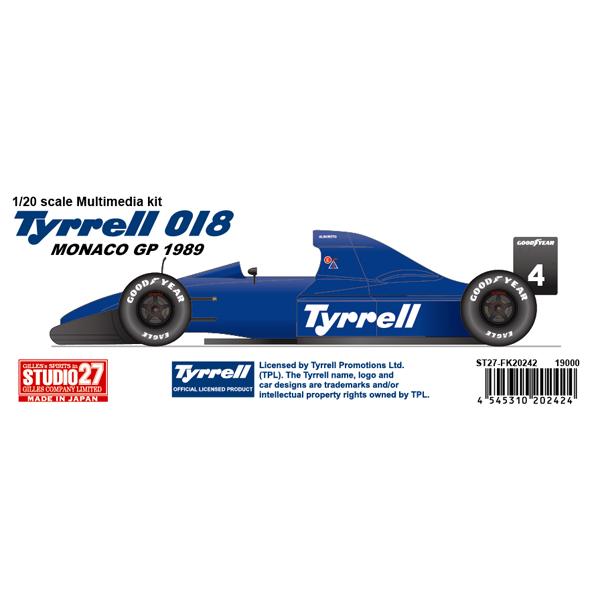 1/20 Tyrrell 018 Monaco 1989STUDIO27 【Multimedia Kit】 : shopooo