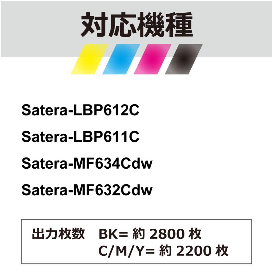【互換品】選べる4個セット 1個当たり2,222円 CRG-045H/BK CRG-045H/C CRG-045H/M CRG-045H/Y 互換トナー キヤノン用 Satera-LBP612C / Satera-LBP611C / Sateraの画像