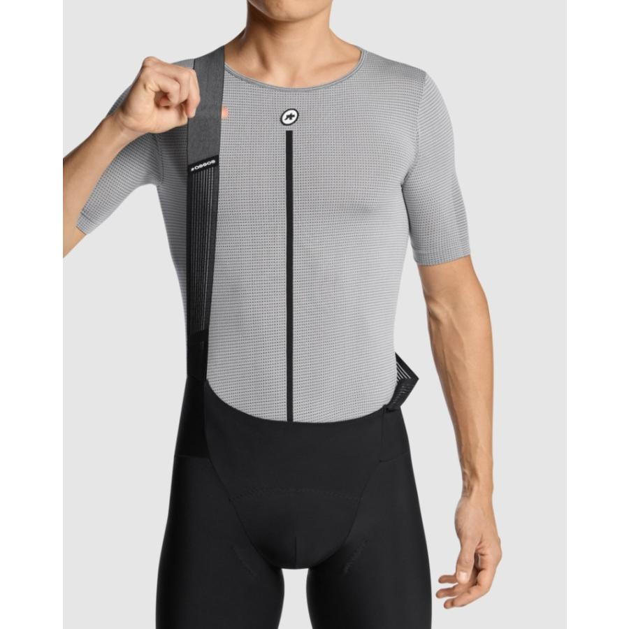 ASSOS〉Oネック-SUMMER SS SKIN LAYER P1 スキン レイヤー _GreySeries