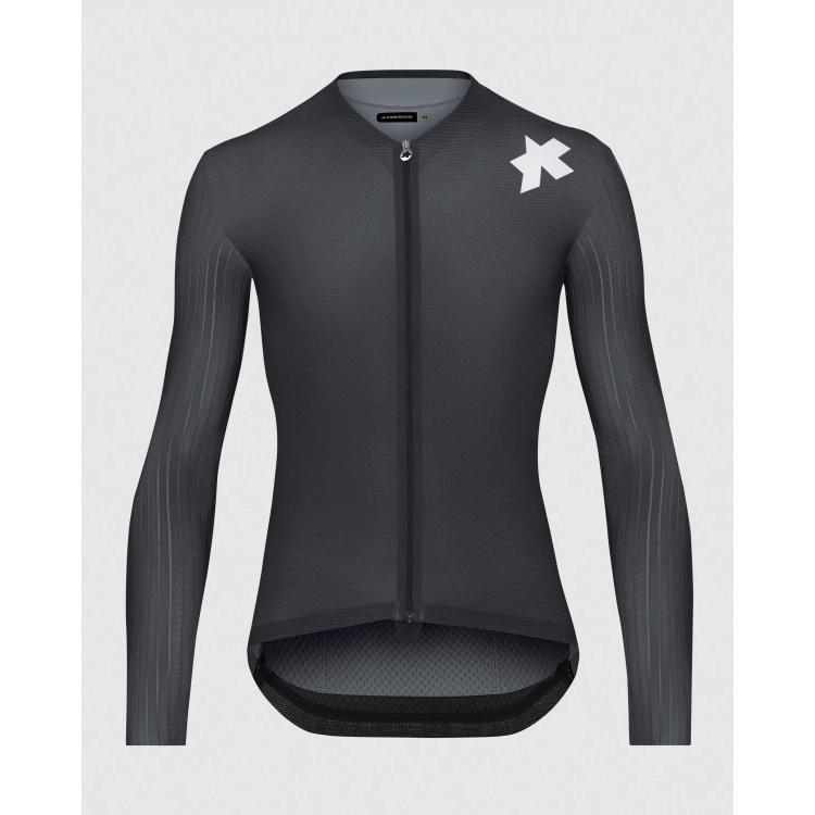 ASSOS EQUIPE RS サイクルジャージ ブラック ASSOS〉EQUIPE RS LS Jersey S11 ジャージ _Precision Graphite