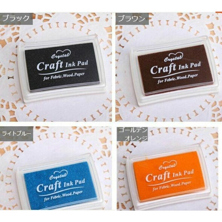 スタンプ台 15色 単品売り インク カラー コットン 布用 木 紙用 スタンプ台 15色 単品売り インク カラー コットン 布用 木 紙用