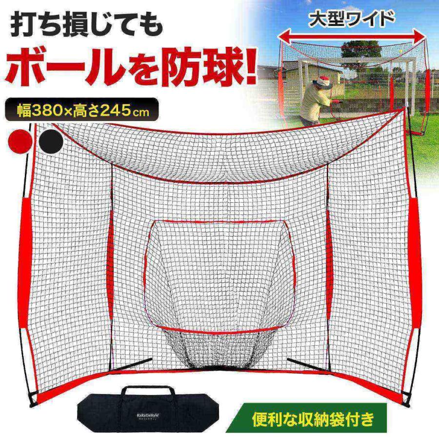 野球ネット 大型ワイド 3.8×2.4M バッティング 練習 ネット バック