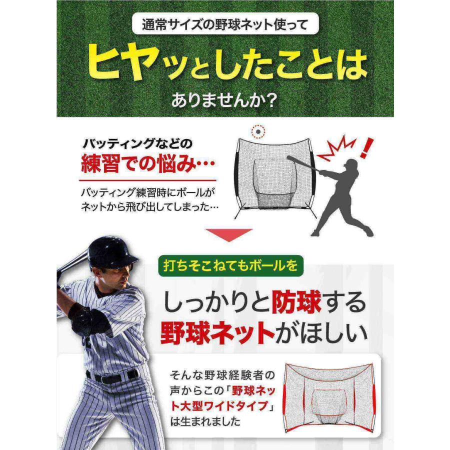 野球ネット 大型ワイド 3.8×2.4M バッティング 練習 ネット バック