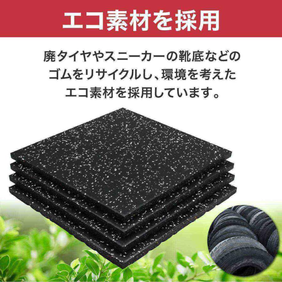 ゴムマット ジムマット 20mm 防音 防振 床 ホームジム 筋トレ マット