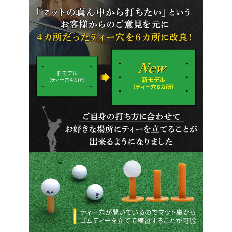 ゴルフマット 大型 ゴルフ 練習 マット 素振り ドライバー スイング パター 練習器具 室内 屋外 人工芝 SBR 100×150cm ゴルフティー ゴルフボール Gセット