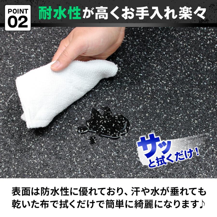 ゴムチップマット ジム マット 25mm ゴム フロアマット 防音 衝撃吸収 筋トレ トレーニングマット ラバーマット 重量器具 ダンベル バーベル フィットネス 50の画像